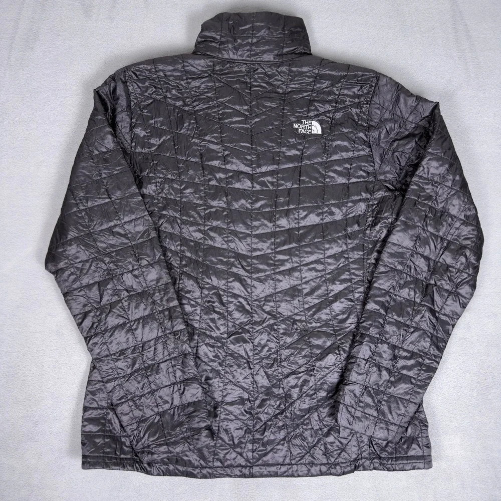The North Face ThermoBall Eco Puffer Jacket Womens L Black Full Zip Quilted - Picture 2 of 6
